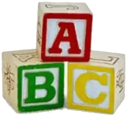 Children's letter blocks